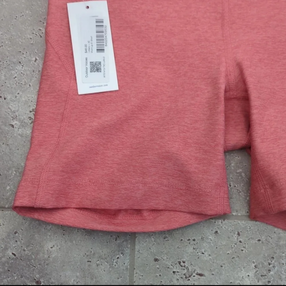 OUTDOOR VOICES | Pink/Peach Warmup Stretchy Bike Shorts  Size XS - Picture 4 of 4